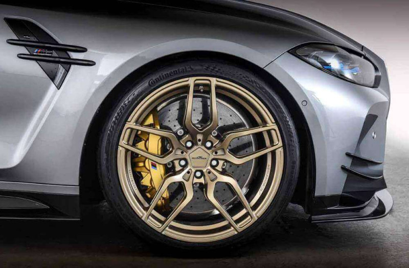 Preview: AC Schnitzer wheel & tyre set AC4 forged Techgold Continental for BMW M3 G80/G81