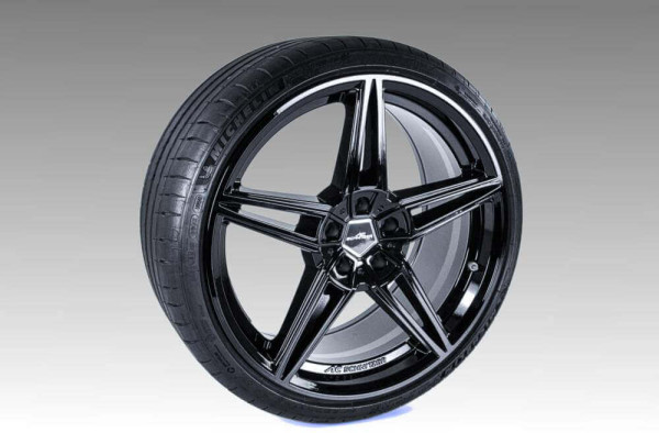 AC Schnitzer 19" wheel & tyre set AC1 black Continental for BMW 4 series G22 Coupé, G23 Convertible