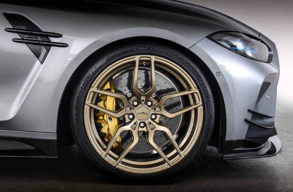 AC Schnitzer wheel & tyre set AC4 forged Techgold Continental for BMW M3 G80/G81