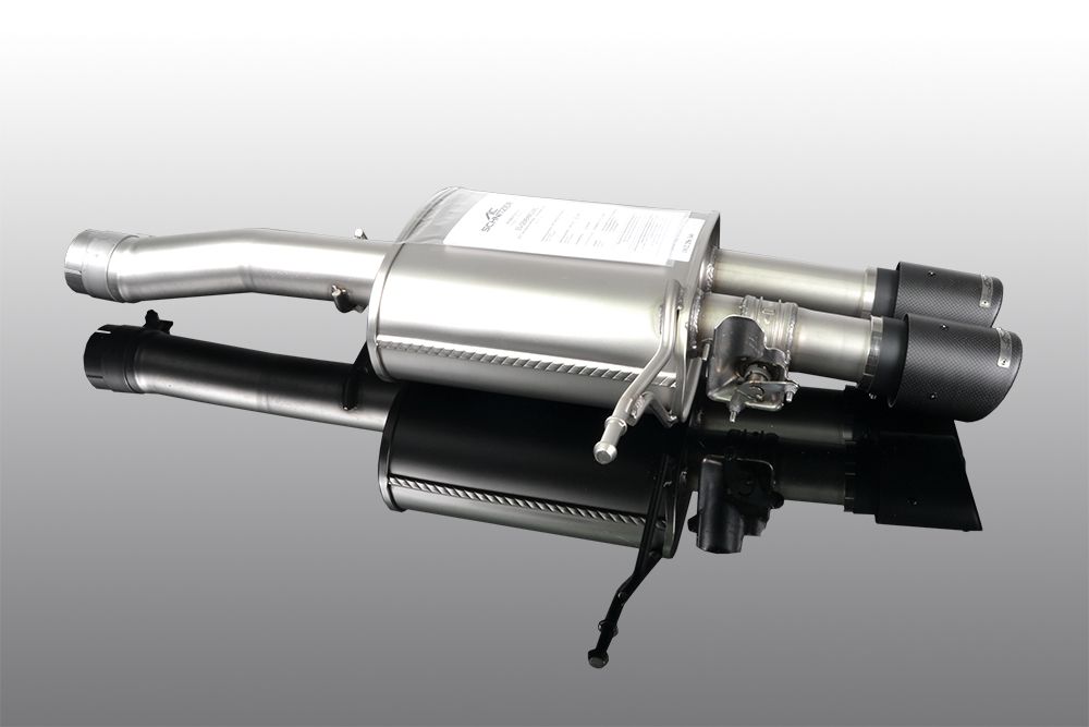 AC Schnitzer Schalldämpfer mit schwarzer Endblende für MINI F57 Cooper S mit integrierter Abgasklapp